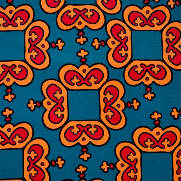 LuLaRoe Carly Dress XS Geometric Crown Pink Orange Teal High Low A-Line Swing - Picture 3 of 9